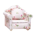 thumbnail image 3 of Single Sofa - Wide Application Single Gift Polyester Application Miniature Single Sofa chequer small flower, 3 of 7