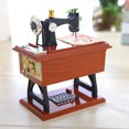 thumbnail image 4 of Vintage Music Box Mini Sewing Machine Style Mechanical Birthday Gift Table Decor, 4 of 8