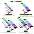 thumbnail image 3 of Flexible RGB LED Light Strip Bar ARGB Board Cover For Computer Power Supply ATX 24PIN GPU Video Card Cables And Case White Kit A Light Strip, 3 of 6