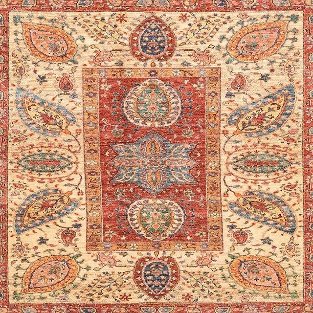 Ahgly Company Tapis d'Intérieur Carrés Abstraits Rouges Abstraits pour Aire, 3 Pieds Carré