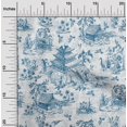 thumbnail image 2 of oneOone Cotton Flex Medium Blue Fabric Asian Japanese Pattern Sewing Material Print Fabric By The Yard 40 Inch Wide, 2 of 4