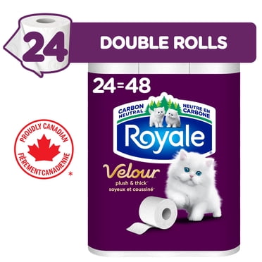 Royale Papier Hygiénique Velour, 24 équivalant à 48 rouleaux