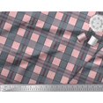 thumbnail image 2 of Soimoi Pink Cotton Cambric Fabric Check Check Printed Fabric 1 Yard 42 Inch Wide, 2 of 5