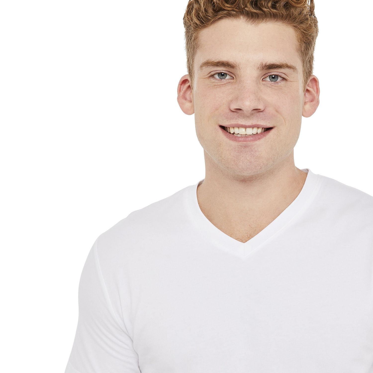 T-shirt extensible George pour hommes à encolure en V