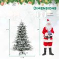 thumbnail image 4 of Costway 6 FT Snow Flocked Artificial Christmas Tree with 661 PVC & PE Tips 500 LED Lights, 4 of 10