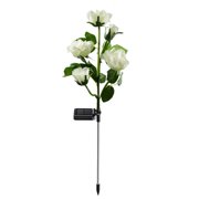 TopLLC Solar Lights Outdoor 5 Rose Lanterns Artificial Flowers Lights Solar Lanterns Solar Powered Waterproof LED Lamp Garden Lights for Yard Patio Lawn