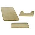 thumbnail image 4 of Luzkey 3 Pieces Bathroom Rug Soft Carpet Absorbent Polyester Machine Washable Floor Mat Anti Slip for Washrooms Bathrooms Spas Decor green, 4 of 7