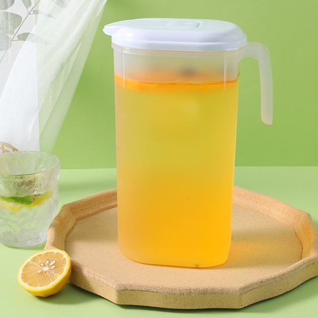 Cagogo under $5 Cold Water Pitcher, Large Capacity Cold Water Pitcher, Plastic Beverage Dispenser Summer Heat Resistant Fruit Tea Infuser, Ice Water Cooler Pitcher With Filter