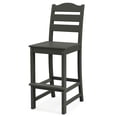 thumbnail image 1 of Costway Outdoor HDPE Bar Stool Patio Tall Chair Backrest Footrest All Weather Black, 1 of 7