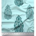 thumbnail image 1 of Soimoi Moss Georgette Fabric Floral & Paisley Block Print Sewing Fabric Yard 42 Inch Wide, 1 of 3