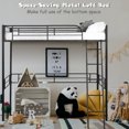 thumbnail image 4 of Costway Metal Loft Twin Bed Frame Single Twin Size High Loft Bed W/ Ladder & Guard Rail, 4 of 8