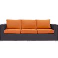 thumbnail image 3 of Modway Convene Outdoor Patio Furniture Sofa, Orange, 3 of 5