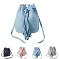 thumbnail image 2 of Bucket Bag Fashion Drawstring Tassel Vintage Crossbody Bag Shoulder Purse, 2 of 7