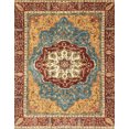 thumbnail image 1 of Ahgly Tapis d'Intérieur Rectangulaire Abstrait Marron Rouge, 4 Pieds x 6 Pieds, 1 of 6