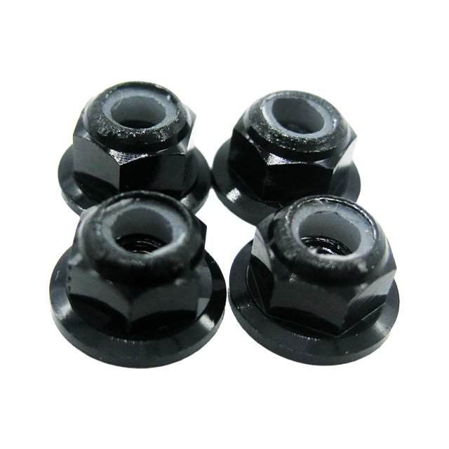 fastboy 4pcs/set Aluminum Alloy Nylon Wheel Lock Nut For 1/10 Axial SCX10 Crawler Crawler S Durability Black 1Set