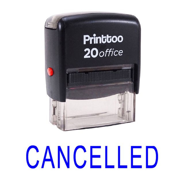 Printtoo Office Stationary Custom Stamp CANCELLED Self Inking Rubber Stamp-Blue