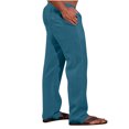 thumbnail image 4 of RKSTN Pants for Men Solid Color Casual Elastic Waist Trousers Cotton and Linen Loose Drawstring Pants with Pockets, 4 of 6