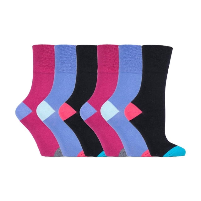 Gentle Grip - 6 Pairs Ladies Gentle Grip Non Elastic Crew Socks