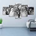 thumbnail image 1 of 5 Panels Withered Tree Painting polyester; Winter wall polyester; Winter on Polyester Grey Background Wall Art Home Decoration for Living Room Bedroom, 1 of 6