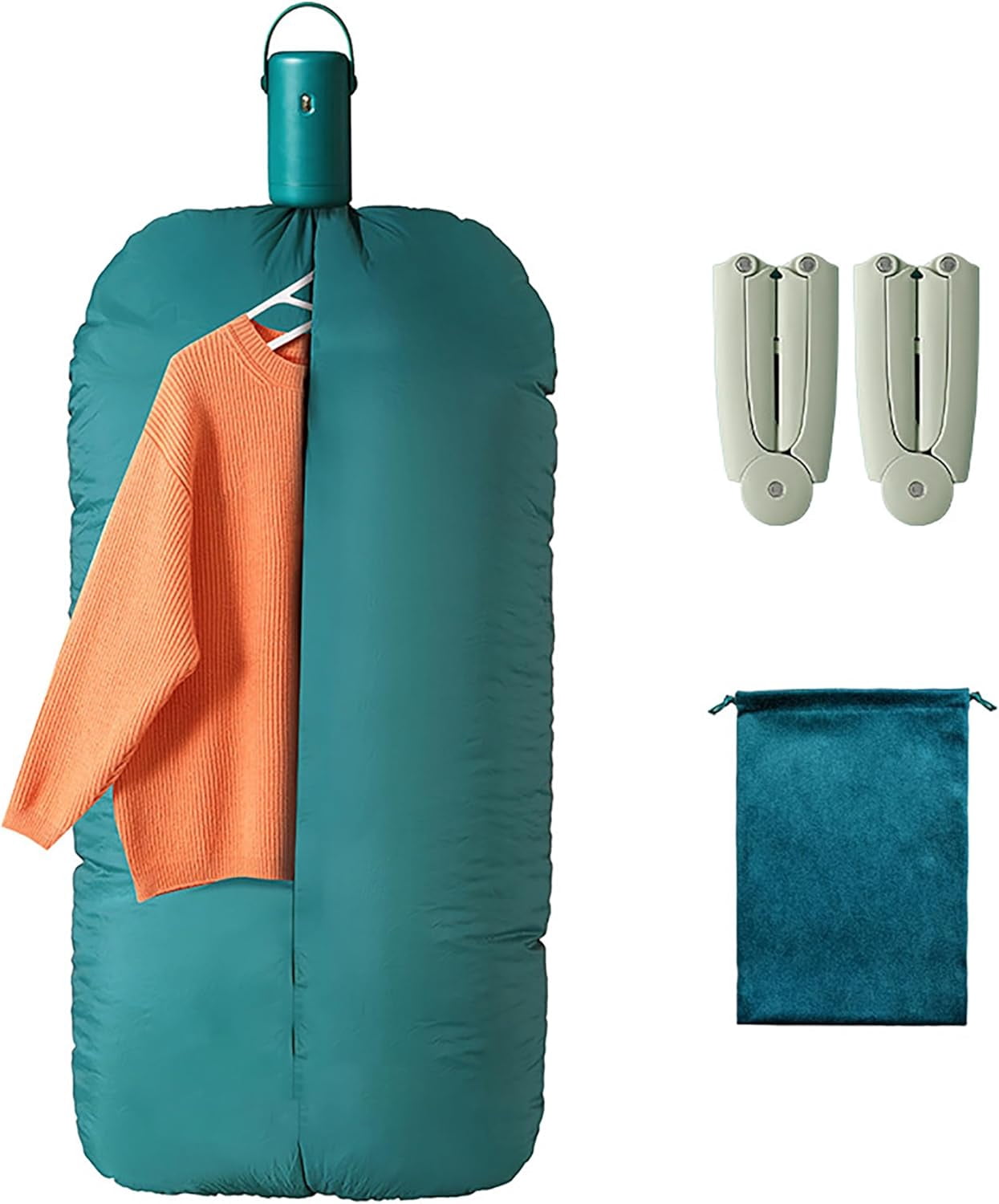 Portable Mini Clothes Dryer for Apartment, RV,Travel ，Compact Dryer, Sturdy, Easy to use, For light clothing Underwear, Baby Clothes-Green