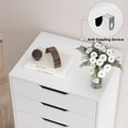 thumbnail image 2 of Homfa Commode Compacte à 8 Tiroirs pour Chambre à Coucher pour Petits Espaces, Haute Commode en Bois, Blanc, 2 of 8