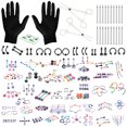 thumbnail image 1 of BodyJ4You 156PC Body Piercing Kit Lot 14G 16G Black Belly Ring Tongue Tragus RANDOM Mix Jewelry, 1 of 6