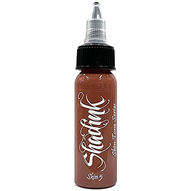 Shadink Tattoo Ink Professional Skin Tone Tattooing Inks for Color Portrait, Black & Gray Style (Skin Tone #5)