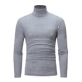 thumbnail image 3 of XUNZOO Chandails à Col Montant pour Hommes 3 Pcs Manches Longues Col Roulé Chandail Hauts Noir&Café&Gris TTG, 3 of 7