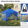 thumbnail image 4 of Outsunny 10' x 10' Pop Up Canopy Tent, Instant Sun Shelter, Blue, 4 of 10