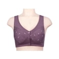 thumbnail image 2 of Women‘s Soft Cotton Front Closure Bralette  Floral Print  Wire   Vest Style  Plus Size, 2 of 5