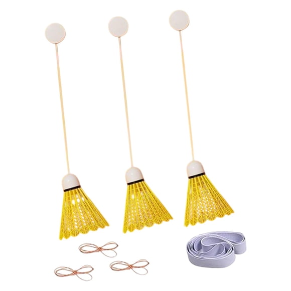 Siruishop Badminton Solo Training Badminton Training Device Practical Tool Durability Single Player Practice for Games Exercise Fitness Non Illuminated