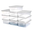 thumbnail image 1 of Homz 6 Qt Secure Latching Clear Plastic Storage Container w/ Lid, (10 Pack), 1 of 8