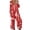 Red, variant on Birdeem Women Summer European and American Sling Printing Pocket Casual Jumpsuit
