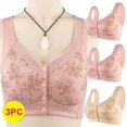 thumbnail image 3 of RKSTN 2PC Push up Bra for Women Comfortable Lace Breathable Floral Printed Bra No Rims Full Figure Underwire Plus Size Bra for Large Bust, 3 of 8