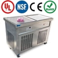 thumbnail image 3 of Kolice Commercial ETL NSF UL Fried Ice Cream Roll Machine,Ice Pans Machine-Double 21" x 21" Square Pans,Smart Temperature Control,Transparent Sneeze Guard, 3 of 9