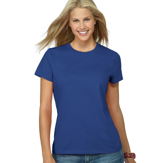 Hanes Womens Nano-T T-shirt, L, Deep Royal