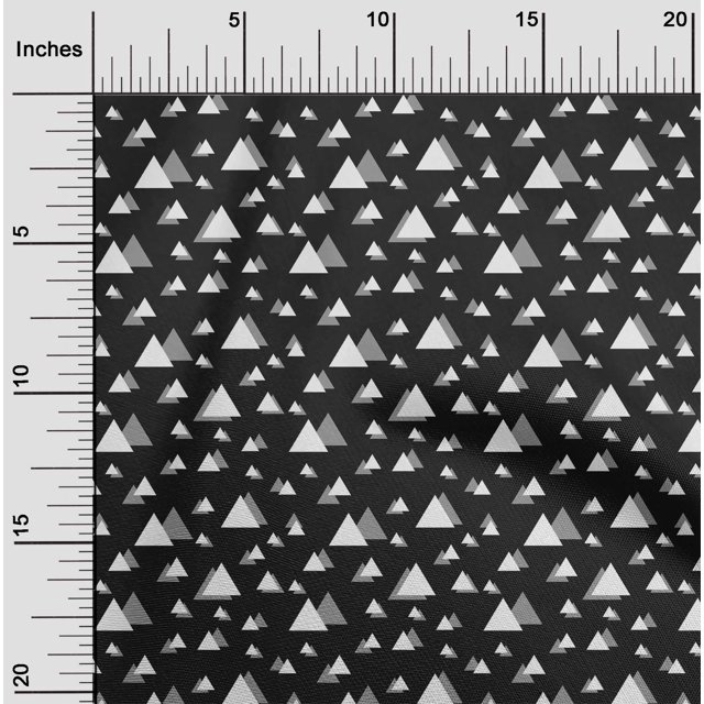 oneOone Polyester Lycra Fabric Triangle Geometric Fabric Prints By Yard 56 Inch Wide