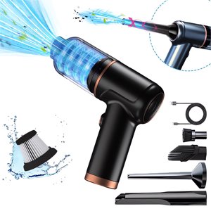 Suncoda Aspirateur, fournitures de nettoyage Mini Aspirateur sans fil Nettoyeur d'aspiration de voiture rechargeable à sec à forte aspiration pour le clavier de voiture USB Câble de recharge inclus