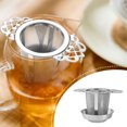 thumbnail image 2 of Tea Maker 304 Stainless Steel Loose Leaf Tea Filter with Lace Design for Herbal Green Black Tea Brewing, 2 of 5