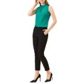 thumbnail image 2 of INSPIRE CHIC Blouse Décontractée Sans Manches à Col Montant à Volants pour Femme Vert Lac S, 2 of 6