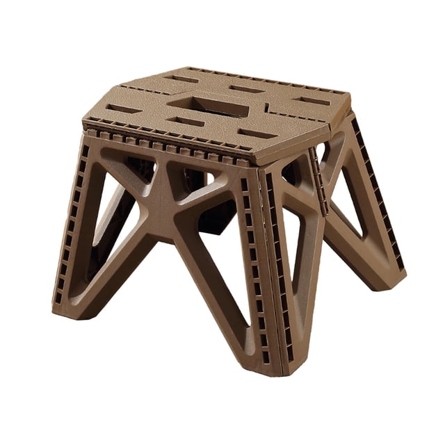 Foldable Step Stool Adults Kids Stepping Stool Furniture with Carry Handle Stool Brown