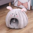 thumbnail image 2 of Milaget Lit pour Chat Chaud Lavable en Machine Antidérapant Confortable pour Chaton Sol Lapin, 2 of 7