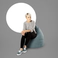 thumbnail image 3 of Gouchee Home Alfa Petrol Bean Bag Chair – Soft Velour Polyester Fabric with Polystyrene Bead Filling, Suitable for Adults and Teens, Lightweight & Portable Seating for Dorm or Living Room, 3 of 7