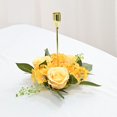 thumbnail image 2 of European Artificial Rose Candlestick Wreath For Table Wedding Decoration 20cm Artificial Rose Wreath Christmas Decor Window Prop, 2 of 11