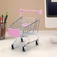 thumbnail image 2 of Jouet Mini Chariot de Magasinage s avec Quatre Roues Pivotantes, Cadre en Acier Inoxydable, Rotation à 360°, pour Jeu d'Imitation et Rangement de Petits Articles, 2 of 3