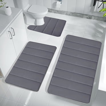 Xihbxyly bathroom rugs sets 3 piece Bath Rug, Soft Cozy Shaggy Durable Bathroom Rugs, Plush Bath Rugs for Bathroom, Absorbent Non-slip Thick, Machine Washable Easy to Dry