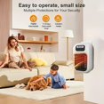 thumbnail image 2 of Wall-Mounted Home Heating Unit, Compact Portable Heater, LED Temperature Display, Quick Heating, Three Adjustable Temperature Settings, Overheat Safety Feature, Portable Fan Heater., 2 of 11
