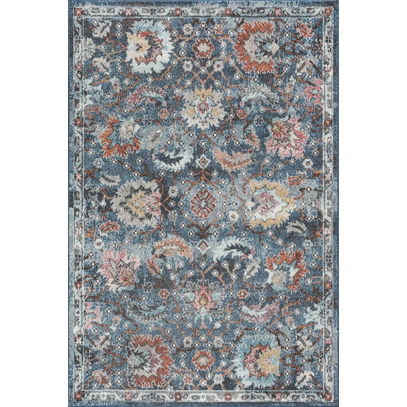 Mainstays Floral Multi-Colour Area Rug, 5’ x 7’