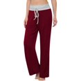 thumbnail image 1 of ORUYROP Womens Wide Leg Yoga Palazzo Pants Casual Printed Drawstring Trousers, 1 of 3
