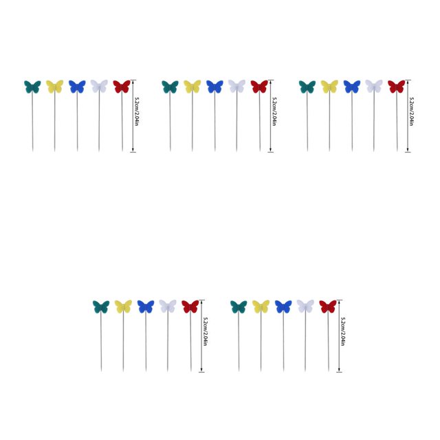 Langgg 100pcs Insect Head Quilting Pins Stainless Extra Fine Sewing for Dressmaker Jewelry Decoration 5Set